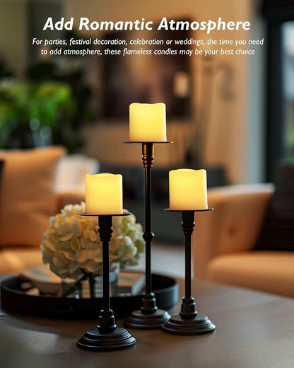 24 Pack Ivory Flameless Flickering LED Votive Tealights Candles | Battery operated, 200+ hr runtime, amber yellow glow, ivory shell, 1.5"D, 1.6"H for wedding, Halloween & Christmas decor