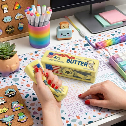 2026 New 250th Anniversary Eagle USA Butter Stick Squishy – Slow Rising Desk Stress Relief Fidget Butter, Soft Squeeze Rebound Butter Stick for Office & Study,Creamy Yellow