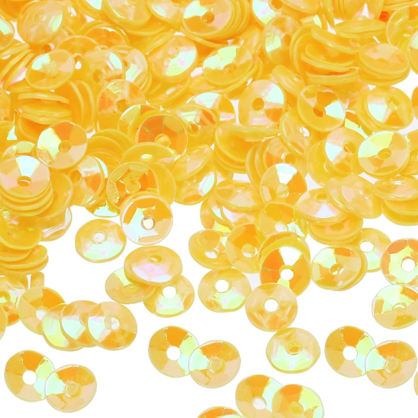 Glitter Sequins 3000Pcs - 4MM Cup Embroidery Sequins for Jewelry Making Crafts Sewing, Yellow