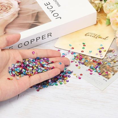 Glitter Sequins 3000Pcs - 4MM Cup Embroidery Sequins for Jewelry Making Crafts Sewing, Yellow