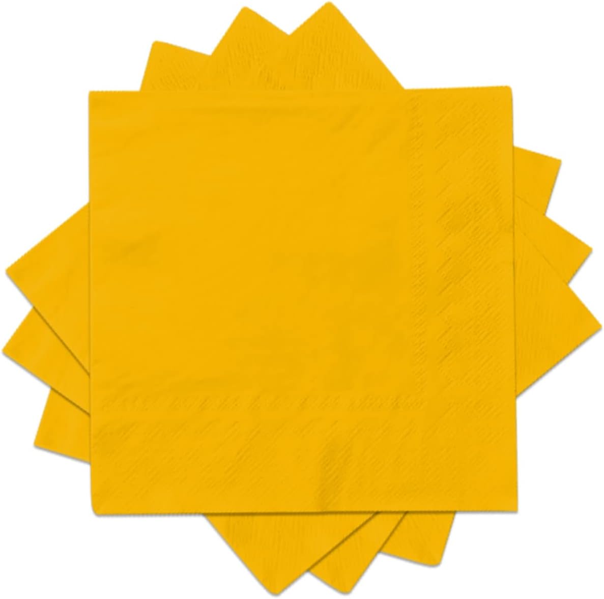 Cocktail Napkins 3-ply 80PCS Yellow Beverage Napkin Disposable Paper Cocktail Napkins Dinner Napkins for Birthday Graduation Party Restaurant Bar Picnic