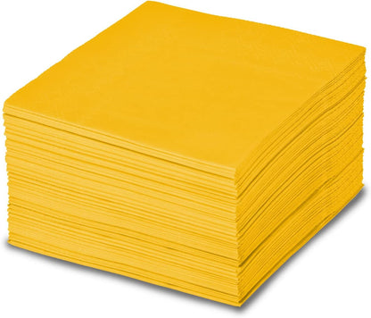 Cocktail Napkins 3-ply 80PCS Yellow Beverage Napkin Disposable Paper Cocktail Napkins Dinner Napkins for Birthday Graduation Party Restaurant Bar Picnic