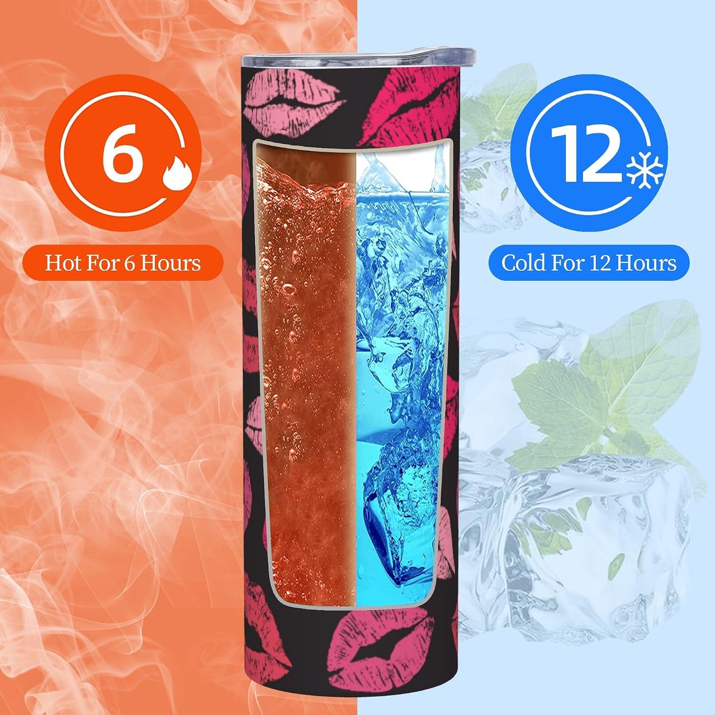 Lemon Tumbler Stainless Steel Vacuum Insulated Coffee Mugs Cup Travel Mug 20 OZ For Home Office Sport Party Gifts…