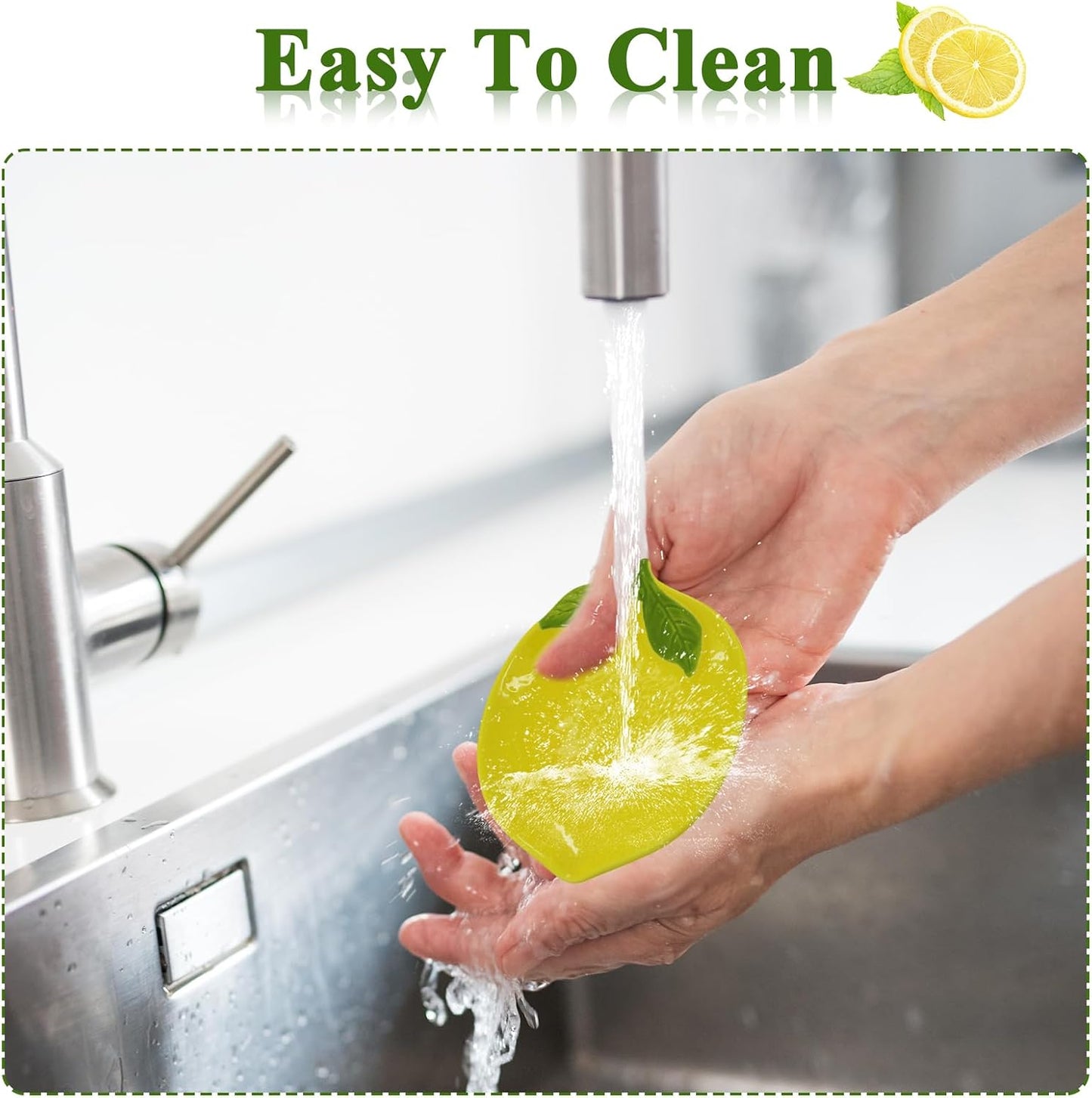2 Pcs Spoon Rest, Spoon Rest for Stove Top, Ceramic Spoon Rack for Kitchen Countertop, Suitable for Cooking Housewarming Wedding Gift (Yellow Lemon)