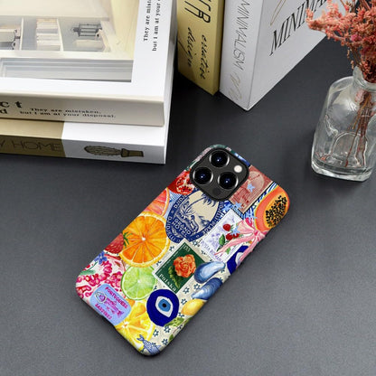 Compatible with for iPhone 16 Pro,Fruit Lemon European Summer Collage Phone Case for Girl Women Boy Men,Scratch Resistant Shockproof Cover Phone Case for iPhone 16 Pro
