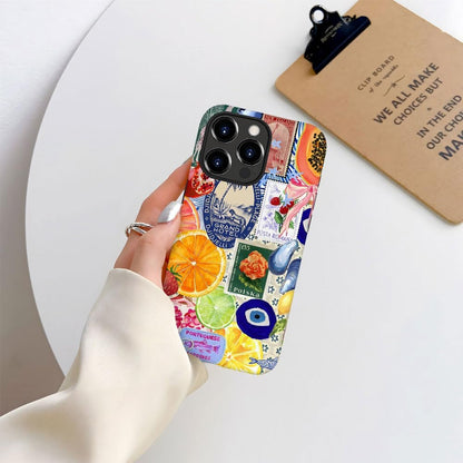 Compatible with for iPhone 16 Pro,Fruit Lemon European Summer Collage Phone Case for Girl Women Boy Men,Scratch Resistant Shockproof Cover Phone Case for iPhone 16 Pro