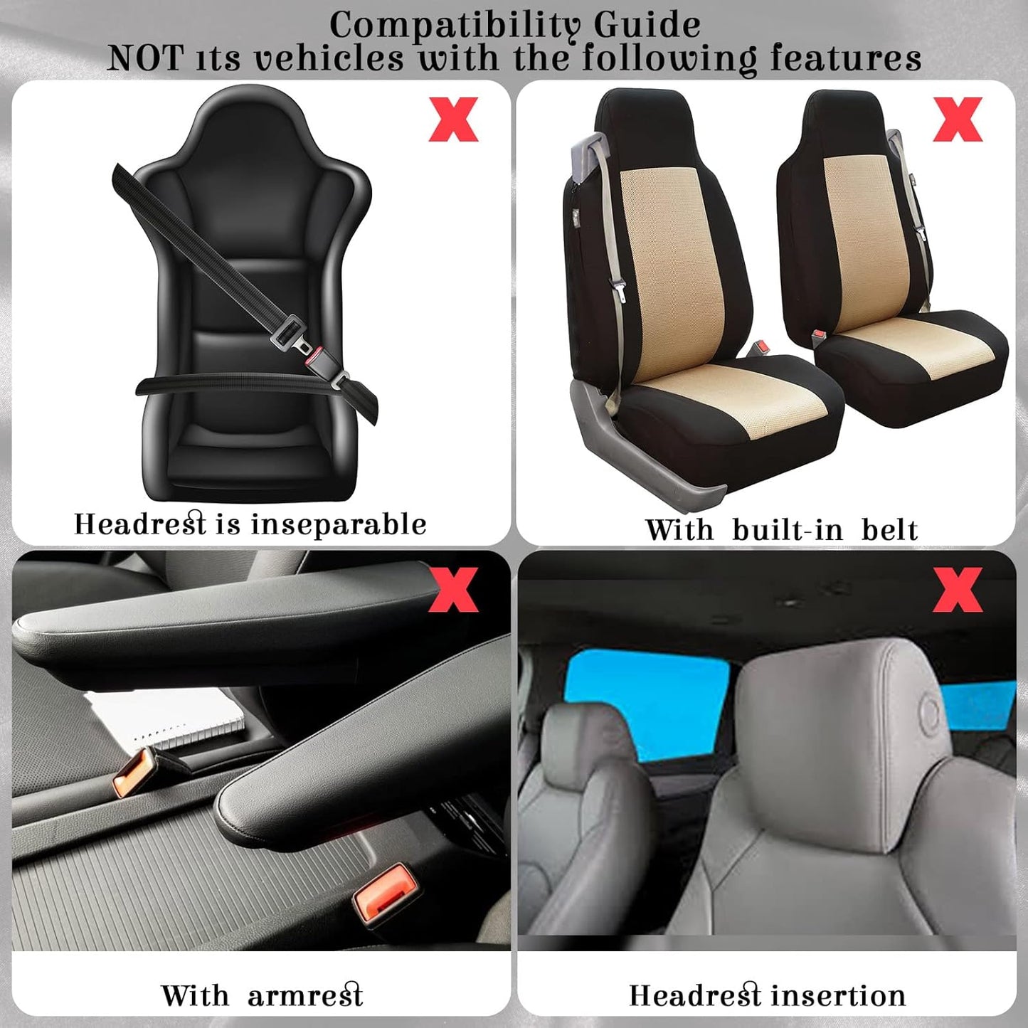 47 Car Seat Cover Full Set for Women Included Car Front Rear Seat Fluffy Steering Wheel Cover Belt Automotive Floor Mats Air Conditioner Decoration Strip Universal(Yellow)