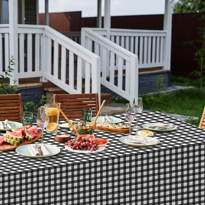 3 Pcs Yellow Gingham Tablecloth Decorations, Disposable Plastic Yellow Checkered Tablecloth Buffalo Plaid Table Cover for Baby Shower Bridal Wedding Birthday Party Supplies,54 x 108 Inch