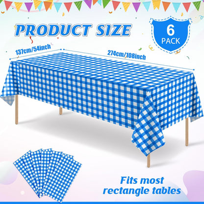 3 Pcs Yellow Gingham Tablecloth Decorations, Disposable Plastic Yellow Checkered Tablecloth Buffalo Plaid Table Cover for Baby Shower Bridal Wedding Birthday Party Supplies,54 x 108 Inch