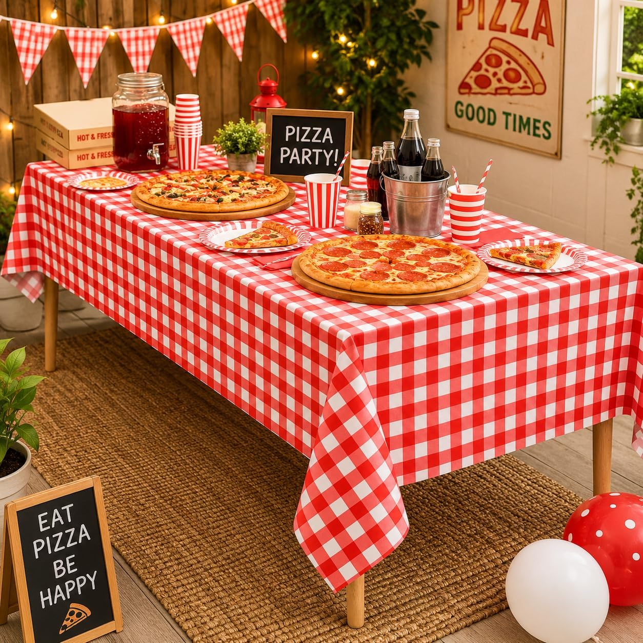 3 Pcs Yellow Gingham Tablecloth Decorations, Disposable Plastic Yellow Checkered Tablecloth Buffalo Plaid Table Cover for Baby Shower Bridal Wedding Birthday Party Supplies,54 x 108 Inch