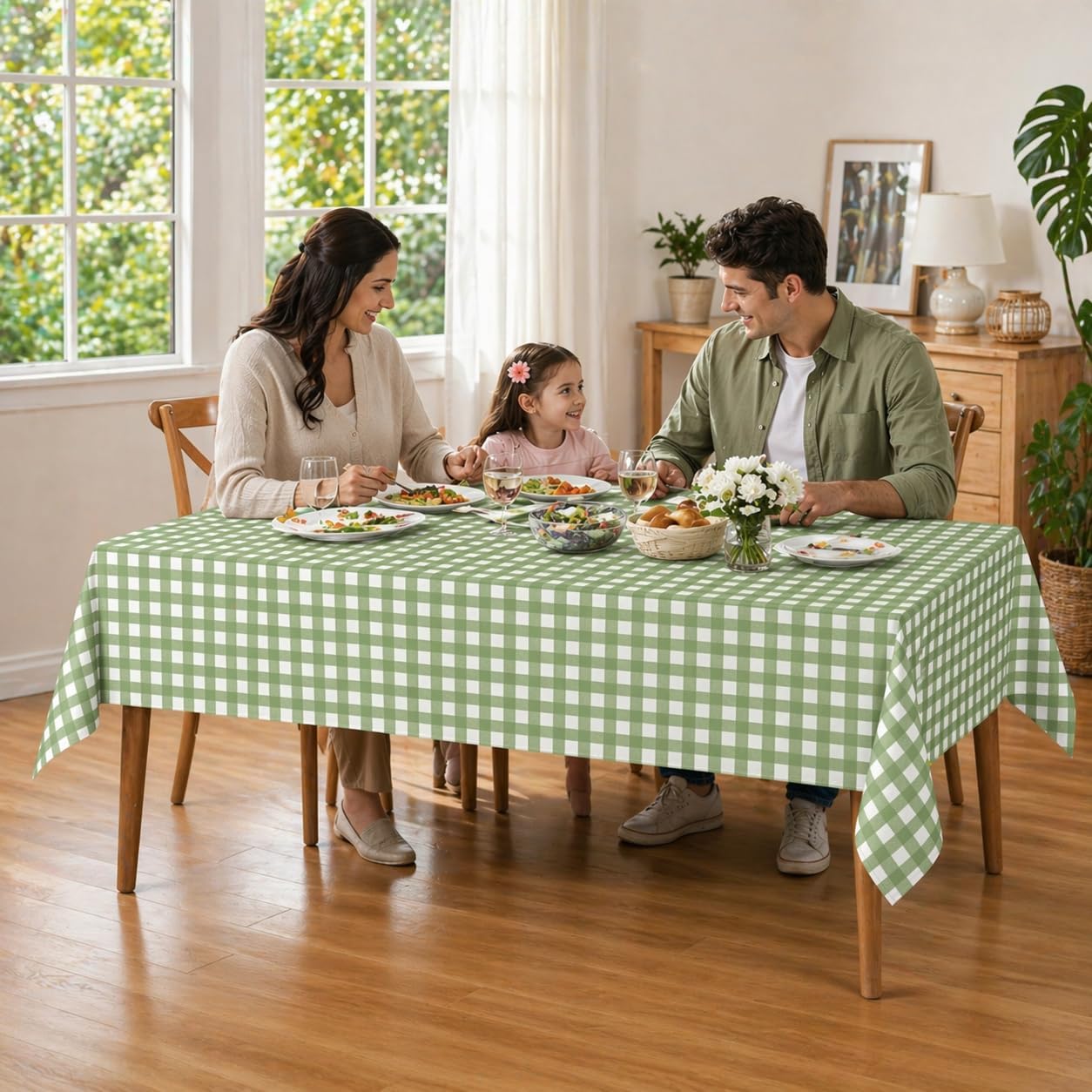 3 Pcs Yellow Gingham Tablecloth Decorations, Disposable Plastic Yellow Checkered Tablecloth Buffalo Plaid Table Cover for Baby Shower Bridal Wedding Birthday Party Supplies,54 x 108 Inch