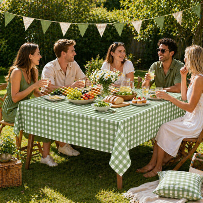 3 Pcs Yellow Gingham Tablecloth Decorations, Disposable Plastic Yellow Checkered Tablecloth Buffalo Plaid Table Cover for Baby Shower Bridal Wedding Birthday Party Supplies,54 x 108 Inch