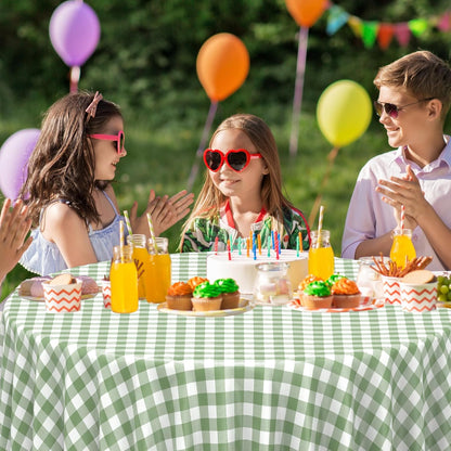 3 Pcs Yellow Gingham Tablecloth Decorations, Disposable Plastic Yellow Checkered Tablecloth Buffalo Plaid Table Cover for Baby Shower Bridal Wedding Birthday Party Supplies,54 x 108 Inch