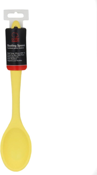 Premium Silicone Basting Spoon, 11", Yellow