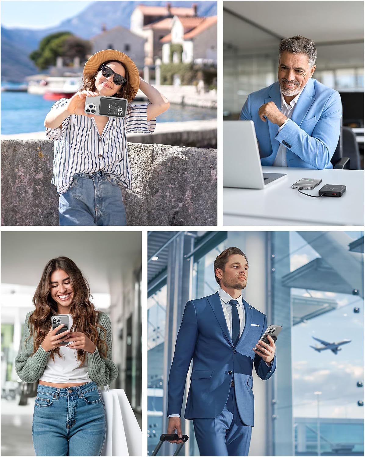 for Magsafe Battery Pack 12000mAh Magnetic Portable Charger Power Bank | PD 22.5W Fast Charging, USB C in&Out Wireless Battery Pack Phone Charger for iPhone 16/15/14/13/12 All Series