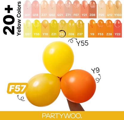 Mustard Yellow fall Balloons 120pcs Different Sizes | Balloons for Birthday Sunflower Little Cutie Thanksgiving Bridal Shower Party Decorations Yellow-F57
