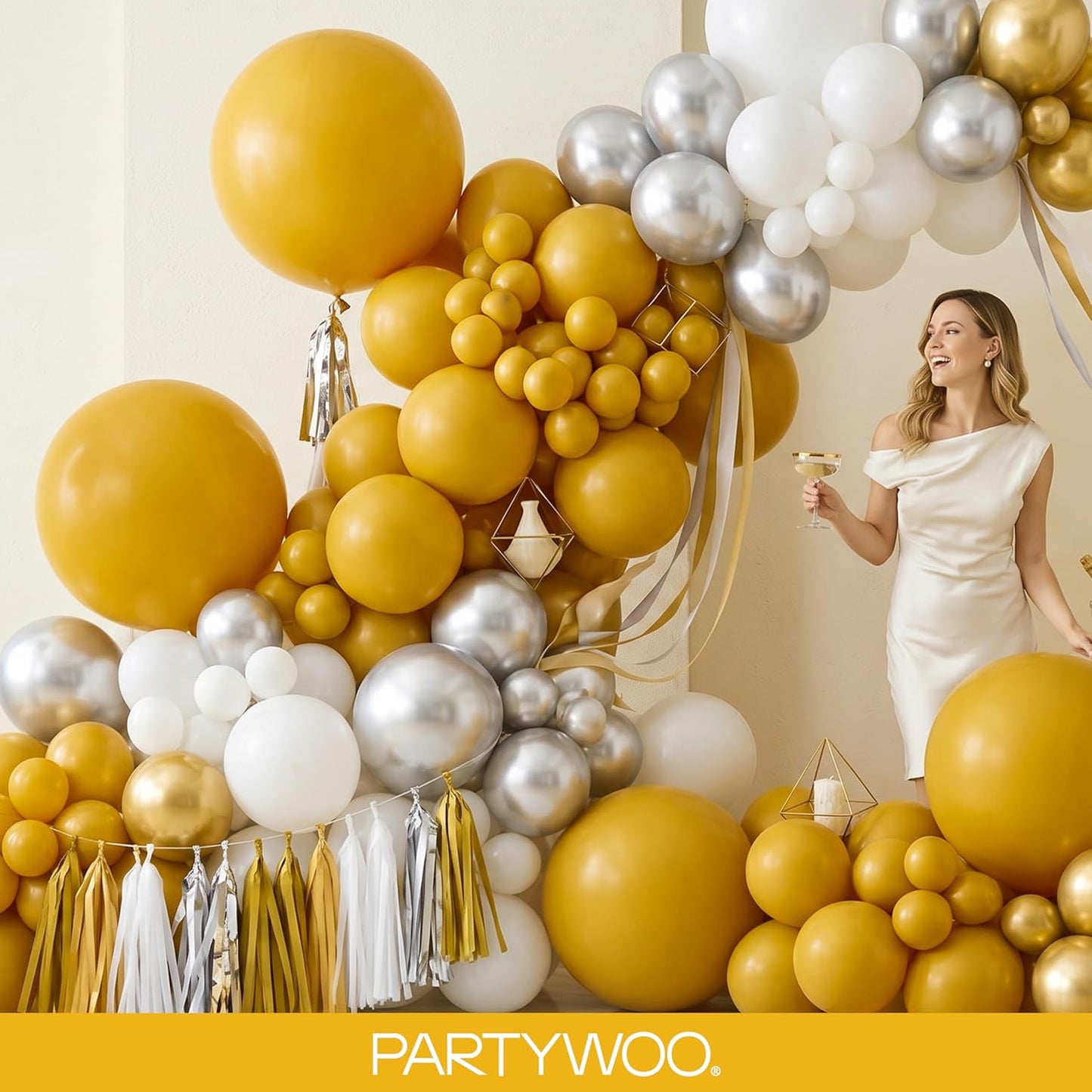 Mustard Yellow fall Balloons 120pcs Different Sizes | Balloons for Birthday Sunflower Little Cutie Thanksgiving Bridal Shower Party Decorations Yellow-F57