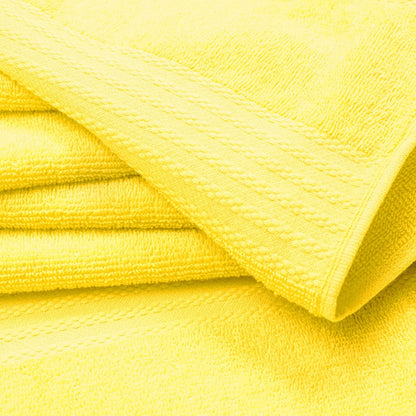 Ultra Soft 8-Piece Towel Set - 100% Pure Ringspun Cotton, Contains 2 Oversized Bath Towels 27x54, 2 Hand Towels 16x28, 4 Wash Cloths 13x13 - Ideal for Everyday use, Hotel & Spa - Yellow