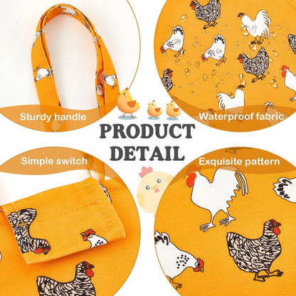 2 Pack Chicken Holder Bag, Chicken Carrier Sling Catching Hand Bag Hen Sling with Handle Farm Supplies for Hen Rooster Transport Traveling Hiking Driving(Yellow,13.5 x 13.5 Inch)