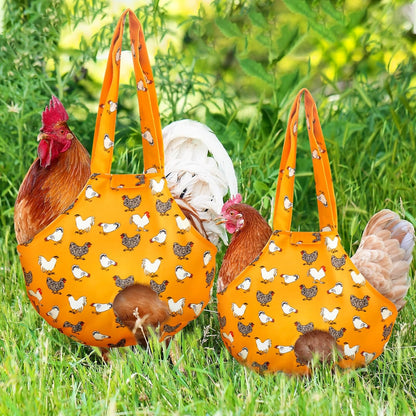2 Pack Chicken Holder Bag, Chicken Carrier Sling Catching Hand Bag Hen Sling with Handle Farm Supplies for Hen Rooster Transport Traveling Hiking Driving(Yellow,13.5 x 13.5 Inch)