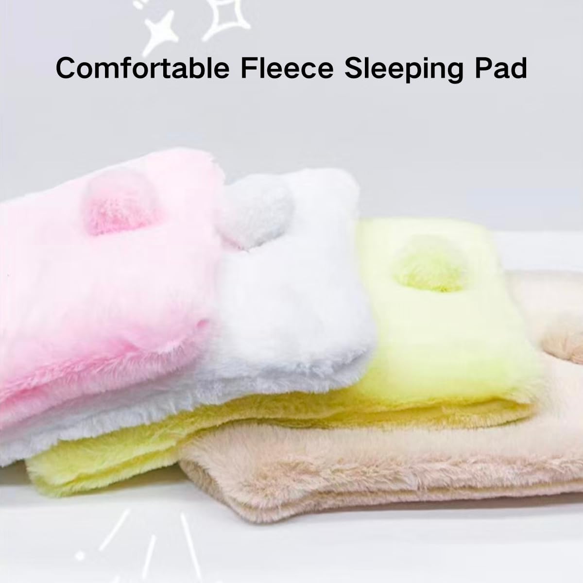 Guinea Pig Bed, Washable Bunny Bed Mat Soft Small Animal Winter Plush Bed Pads Sleeping Pads for Rat Chinchilla Hedgehog Hamster Squirrel Ferret Rabbit Kitten Puppy (Yellow,Small)