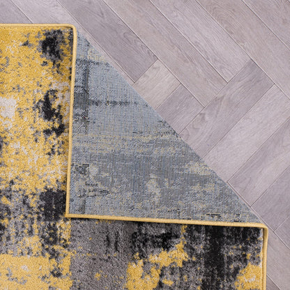 Modern Abstract Design Non Shedding Soft Ideal for Living Room,Bedroom,Kitchen Area Rug 5' x 7' Yellow