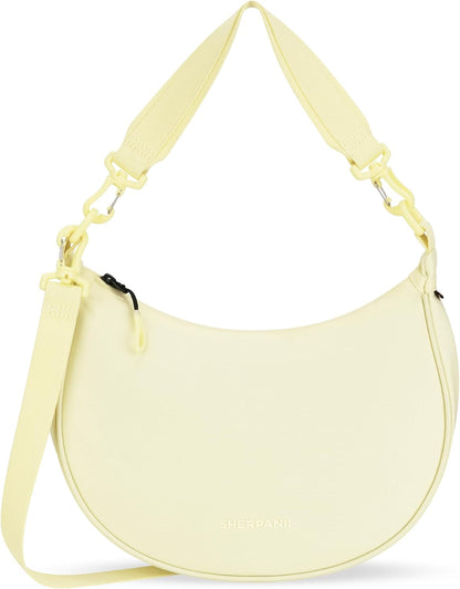 Mina, Medium Crescent Bag, Shoulder Bag for Women | Lightweight Half Moon Crossbody Purse, Casual Cross Body Pack, Nylon Travel Handbag for Women, RFID Protection, Travel Gift