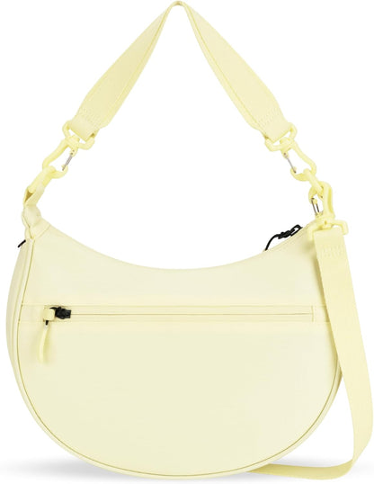 Mina, Medium Crescent Bag, Shoulder Bag for Women | Lightweight Half Moon Crossbody Purse, Casual Cross Body Pack, Nylon Travel Handbag for Women, RFID Protection, Travel Gift