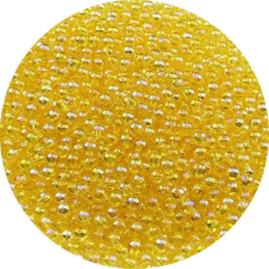 1000pcs 6mm Acrylic Round Beads AB Colors Acrylic Beads Round Spacer Beads with Hole for DIY Bracelet Necklace Jewelry Making Supplies Handmade Craft(Yellow AB)