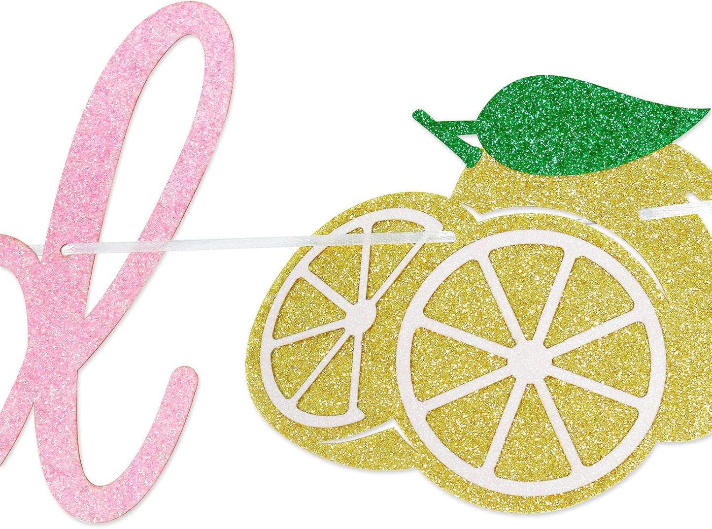 She Found Her Main Squeeze Banner, Rose Glitter | Lemon Themed Bridal Shower Decorations, Bachelorette Party Sign, Wedding Engagement Party Supplies