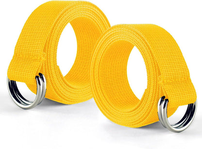 Web Football Belt with Two Stainless Steel D Rings 52' Football Pants Belt for Men Women Kids Youth Boys Girls