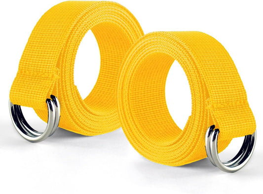 Web Football Belt with Two Stainless Steel D Rings 52' Football Pants Belt for Men Women Kids Youth Boys Girls