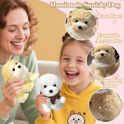 Big Taba Squishy Dog, Extra-Large Size Squishy Dog Stress Relief Toy for Adult/Kids, Cute & Soft Teddy Dog Design, Perfect Squeeze Toys Gift for Relaxation and Fun, Easter Basket fillers (Yellow)
