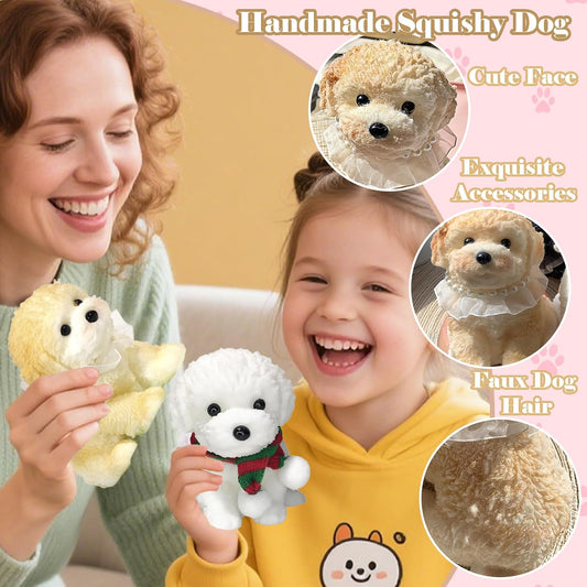 Big Taba Squishy Dog, Extra-Large Size Squishy Dog Stress Relief Toy for Adult/Kids, Cute & Soft Teddy Dog Design, Perfect Squeeze Toys Gift for Relaxation and Fun, Easter Basket fillers (Yellow)