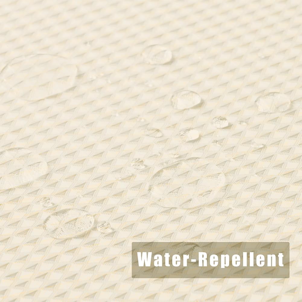 Waffle Weave Small Stall Fabric Shower Curtain 36x72 inch,Beige Narrow Rv Camper Shower Curtain Waterproof,Heavy Duty Textured Washable Shower Curtains for Bathroom with Hooks