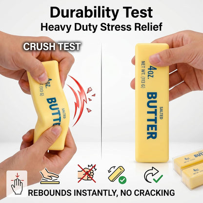 Slow Butter Squishy, Squishy Butter Stick Soft Squeezy Toys, Stress Relief Fidget Slow Rebound, Big Butter Sqishy with ,(Butter stick-2pcs) (Yellow-2 Pack)