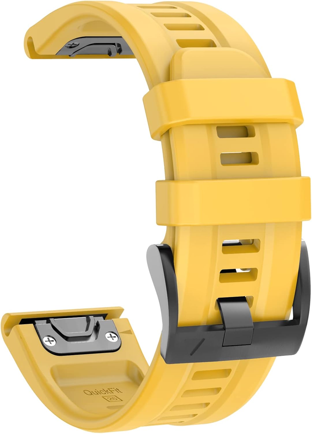 Compatible with Garmin Fenix 7X/Fenix 6X/Fenix 5X Watch Band | 26mm Width Soft Silicone Watch Strap for Garmin Fenix 5X/Fenix 5X Plus/Fenix 6X/Fenix 6X Pro/Fenix 7X Smartwatch (Yellow)