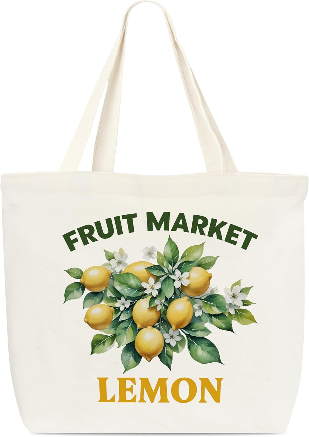 Fruits Canvas Tote Bag, Women's Reusable Grocery Bag