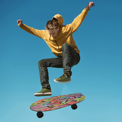 Custom Skateboard Grip Tape Sheet for Rollerboard, Personalized Waterproof Scooter Stickers, Longboard Griptape Add Your Picture 9x33 Inch, Yellow