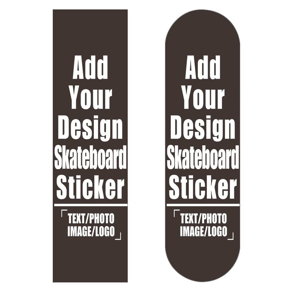 Custom Skateboard Grip Tape Sheet for Rollerboard, Personalized Waterproof Scooter Stickers, Longboard Griptape Add Your Picture 9x33 Inch, Yellow