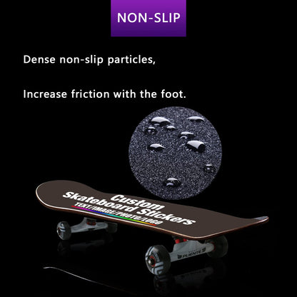 Custom Skateboard Grip Tape Sheet for Rollerboard, Personalized Waterproof Scooter Stickers, Longboard Griptape Add Your Picture 9x33 Inch, Yellow