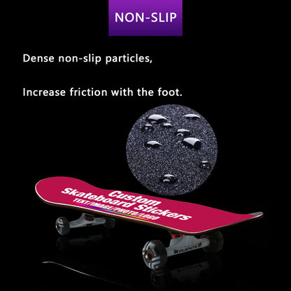 Custom Skateboard Grip Tape Sheet for Rollerboard, Personalized Waterproof Scooter Stickers, Longboard Griptape Add Your Picture 9x33 Inch, Yellow