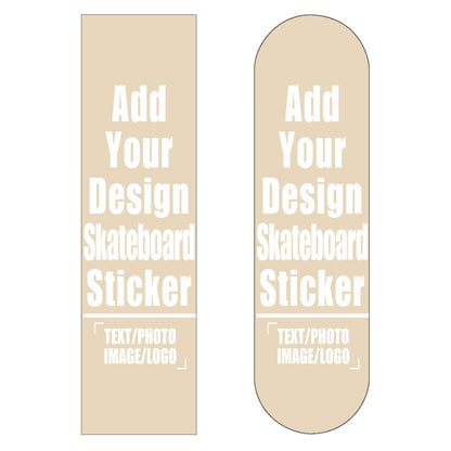 Custom Skateboard Grip Tape Sheet for Rollerboard, Personalized Waterproof Scooter Stickers, Longboard Griptape Add Your Picture 9x33 Inch, Yellow