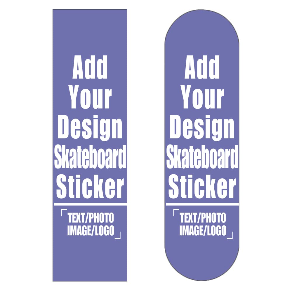 Custom Skateboard Grip Tape Sheet for Rollerboard, Personalized Waterproof Scooter Stickers, Longboard Griptape Add Your Picture 9x33 Inch, Yellow
