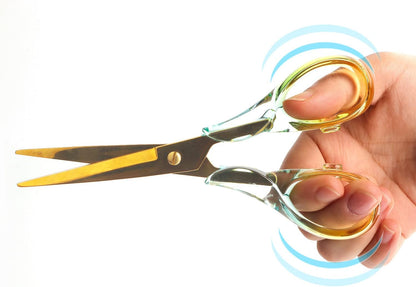 Scissors 6.3 Inch, Acrylic Handle with Stainless Steel Blade | Small harp Scissors for Scrapbook, Cute Scissors for Office Desk, Teachers Must Haves, Semi-Yellow