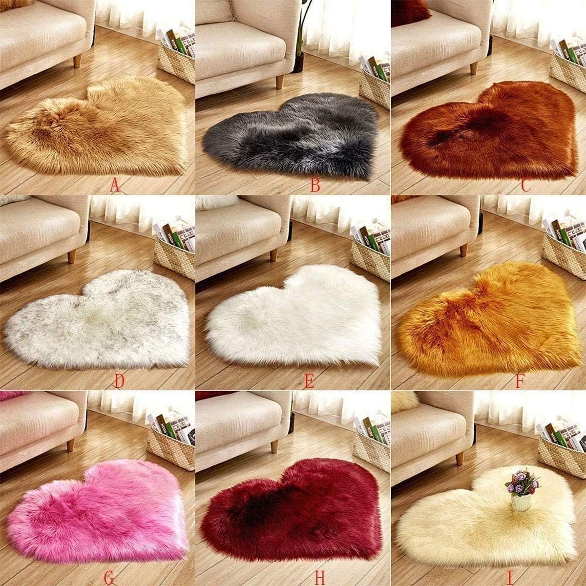 Fluffy Area Rugs,Soft Faux Sheepskin Fur Area Rugs for Sofa Floor Mat Plush, Pink Shag Rug for Girls Bedroom,Fuzzy Chair Couch Cover Carpet for Kid's Room, Home Decor (Light Yellow,1x1.3ft)