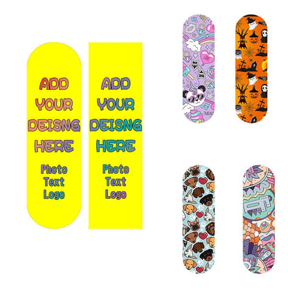 Personalized Skateboard Grip Tape Add Your Photo/Text, Custom Waterproof Skateboard Stickers Customized Gifts for Boyfriends Boys, Yellow