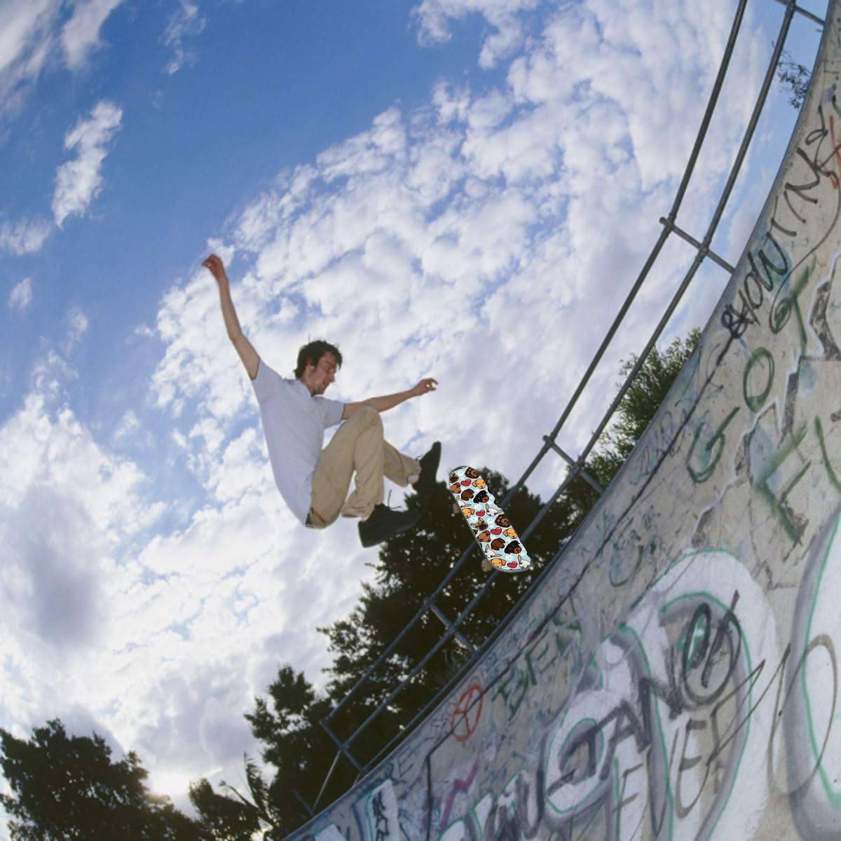Personalized Skateboard Grip Tape Add Your Photo/Text, Custom Waterproof Skateboard Stickers Customized Gifts for Boyfriends Boys, Yellow