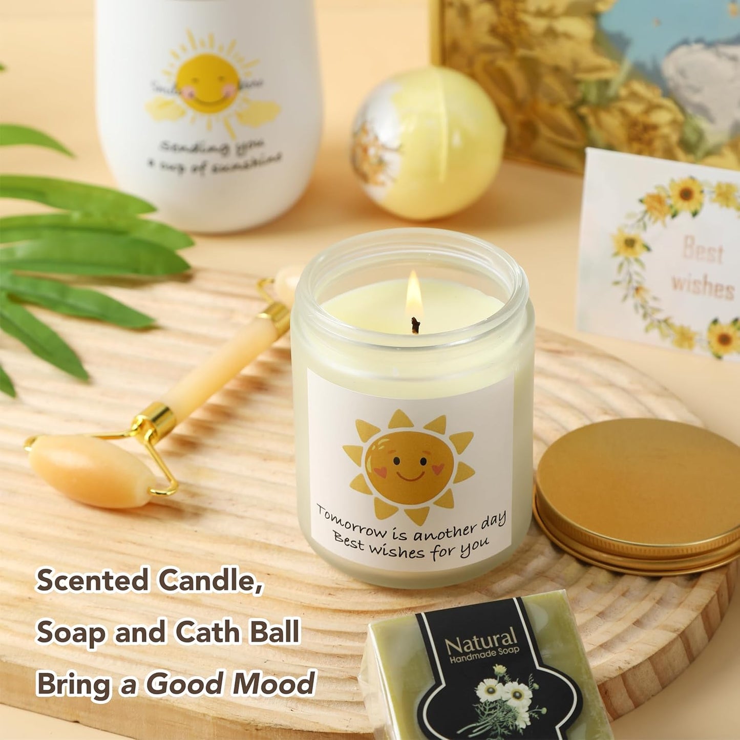 Get Well Soon Gifts, 11PCS Birthday Gifts for Women with Blanket, Care Package for Women, Thinking of You Gifts, Sympathy Gift Baskets, Self Care Gift - Brighten Her Day