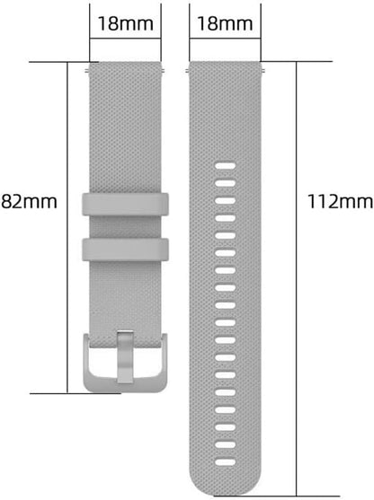 16mm-20mm silicone Replacement watch band with Quick Release for Smart watch and id Bracelets (Just band)